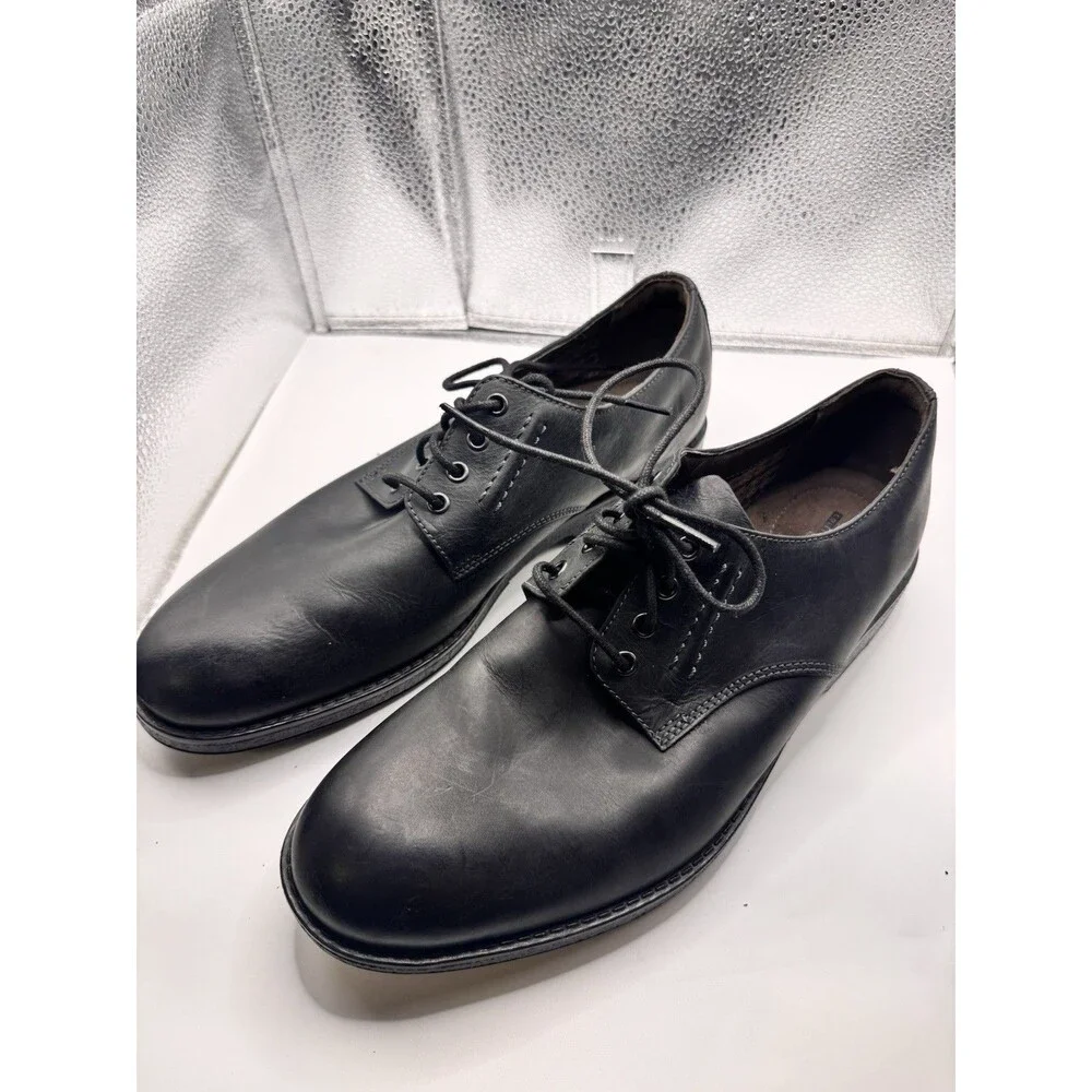 Clarks Hinman Oxford Black Leather orthopedic Comfort Shoes Men’s Size 9 Mens